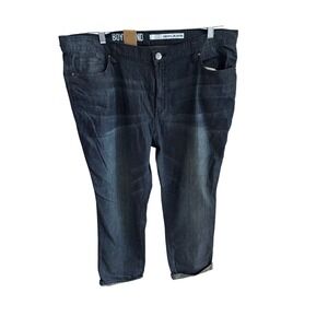 DKNY Jeans Bleecker Boyfriend Mid Rise Rolled Ankle Dark Wash Denim Size 16 NEW